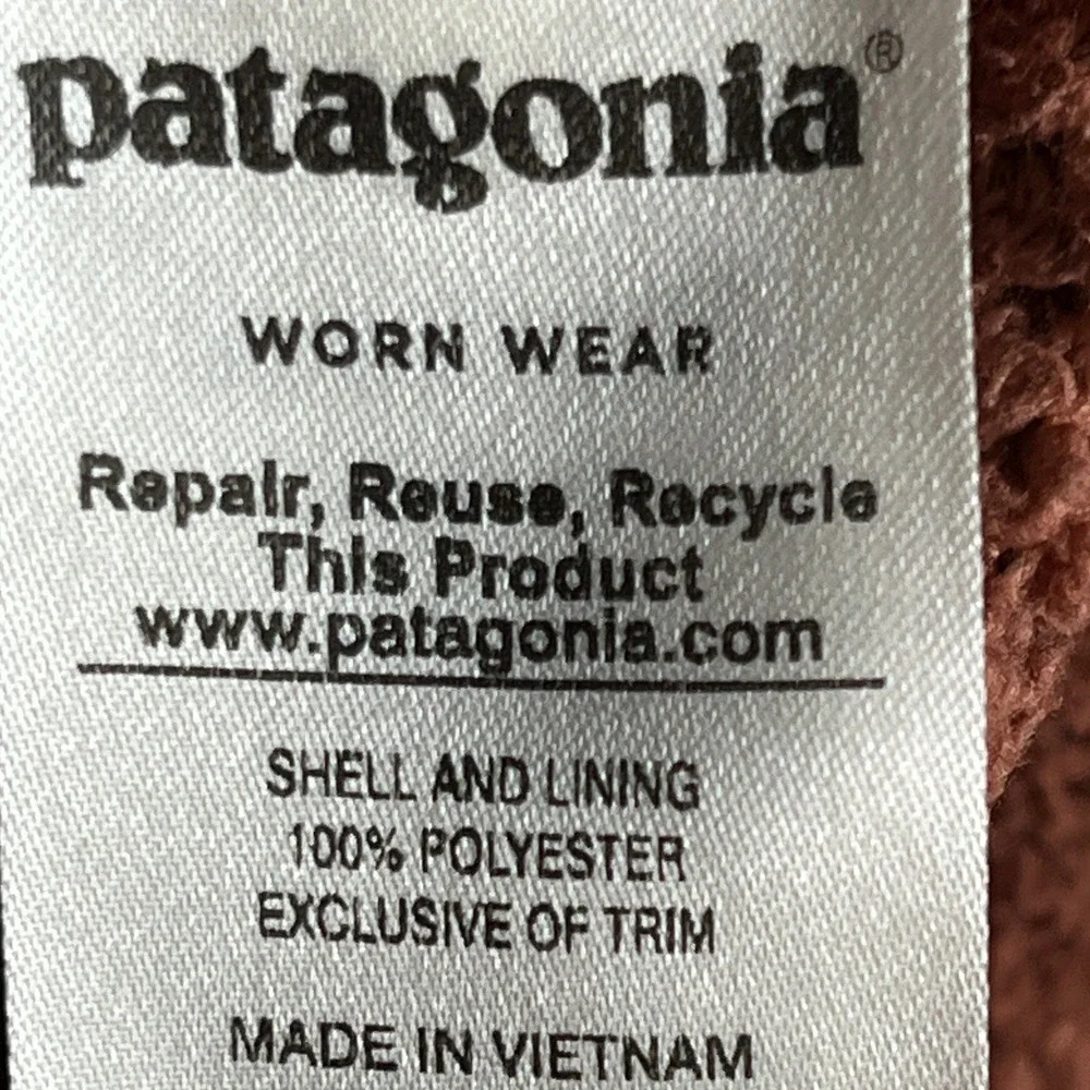 Patagonia Los‎ Gatos Sherpa Fleece 1/4 Zip Terracotta Rust Womens M